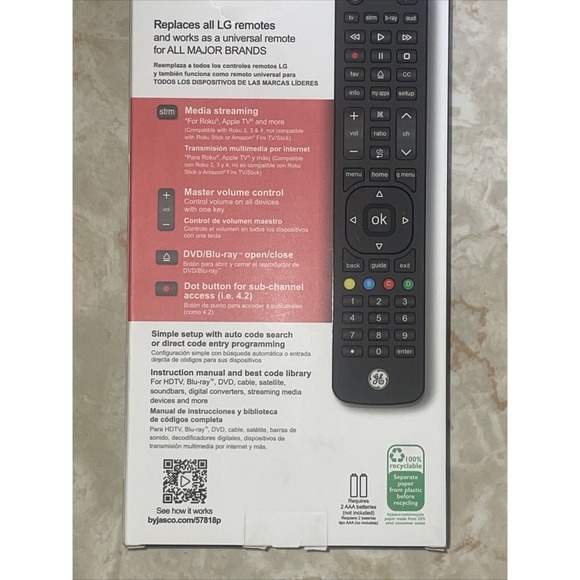 Ultra Pro Universal Replacement LG Remote 57818 - Picture 6 of 11